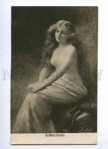 187936 Semi-NUDE Belle LONG HAIR by ASTI vintage Post SARATOV