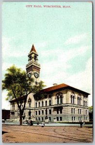 Worcester Massachusetts c1910 Postcard City Hall