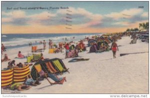 Florida Daytona Beach Scene Surf and Sand 1956