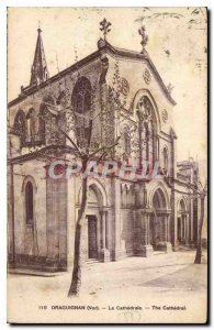Old Postcard Draguignan Var cathedral