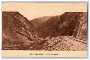 Feather River Canyon Advertising Western Pacific Railroad Panama Expo Postcard