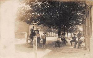 E79/ New Waterford Ohio RPPC Postcard Columbiana County c1910  Main St Men Boys