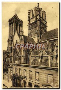 Old Postcard Caen The Church of St John and the leaning tower