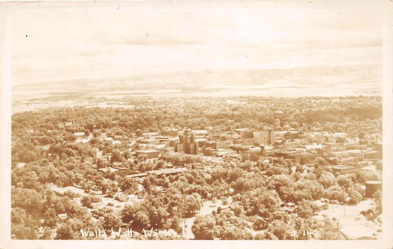 Walla Walla Washington~Bird's Eye View~Vintage Smith's Scenic Views RPPC