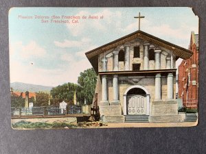 Mission Dolores San Francisco CA Litho Postcard H1168083509