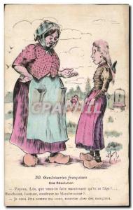 Humor - Illustration - Gauloiseries Francaises A Resolution - Old Postcard