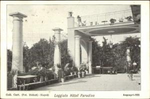 Anacapri or Napoli Italy Loggiato Hotel Paradiso c1905 Postcard