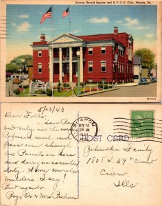 Sharon Herald Square and BPOE Club, Sharon, Pa. (24579