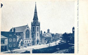 Congregational Church & Fisherton St. Salisbury England Religious Old Postcard