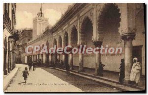 Old Postcard Algiers Great Mosque Navy Street