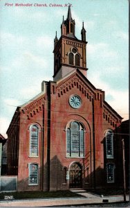 USA First Methodist Church Cohoes New York Vintage Postcard C042