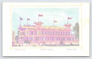 1876 Centennial Exhibition Antique Souvenir Card Philadelphia Judges Hall