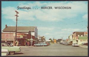 Greetings From Mercer,WI Postcard