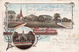 CHEMNITZ GABLENZ GERMANY~1903 SCHONHERR & GROSSNER MULTI IMAGE POSTCARD