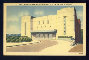 Asheville, North Carolina/NC Postcard, Municipal Auditorium, Art Deco