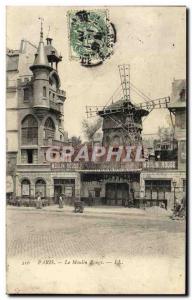 Old Postcard Paris Moulin Rouge