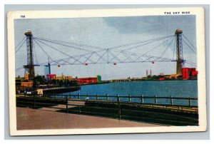 Vintage 1933 Postcard The Sky Ride Towers at the Chicago World's Fair