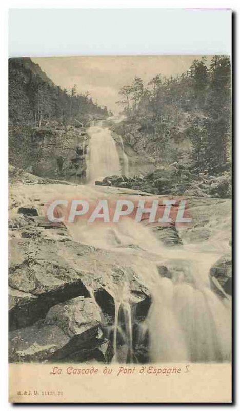 Old Postcard The Cascade Bridge of Spain