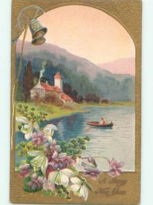 Divided-Back NEW YEAR SCENE Great Postcard AA2159