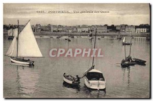 Postcard Old Portrieux General view of the Quays