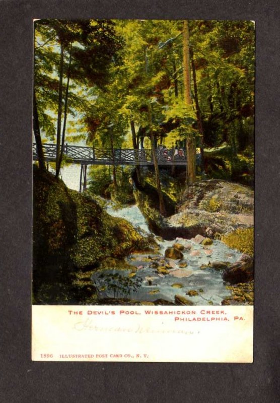 PA Devil's Pool Wissahickon Creek Philadelphia  Pennsylvania Postcard UDB