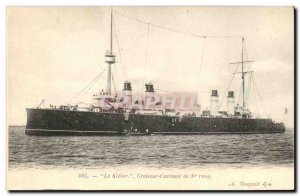 Old Postcard Boat Cruiser Kleber Breastplate 1st row