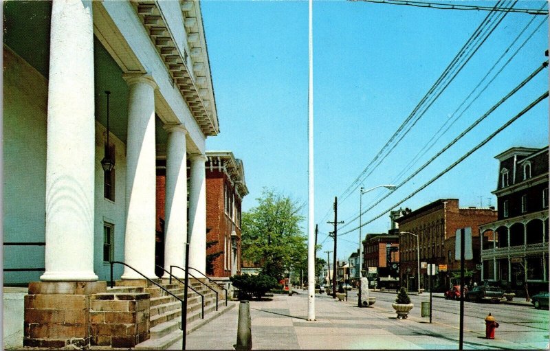 Vtg Flemington New Jersey NJ Main Street Street View Hunterdon County Postcard