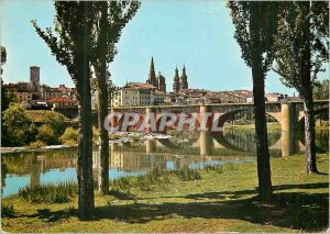 Postcard Modern Logrono Puente Piedra Sobre el Ebro Stone Bridge on Ebro