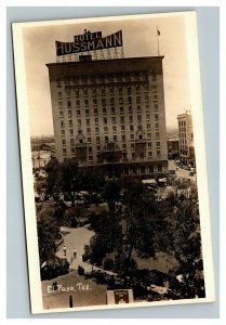 Vintage 1910's RPPC Advertising Postcard Hotel Hussman El Paso Texas
