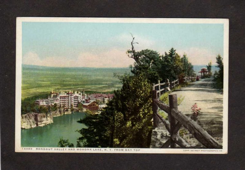 NY Rondout Valley Mohonk Lake from Sky Top New York Postcard Phostint