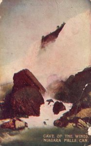 Vintage Postcard 1910's Cave Of The Winds Niagara Falls Canada Johnston's Art