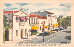 Palm Beach Florida The First National Bank Welcomes You antique pc BB2138