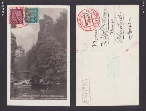 Postcard CZECHIA, Bohemian Switzerland, Wilde klamm