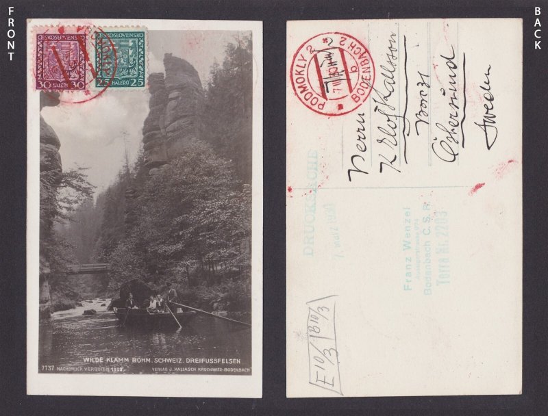 Postcard CZECHIA, Bohemian Switzerland, Wilde klamm