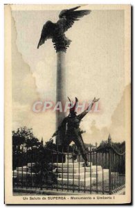 Old Postcard A Saluto Da Superga Monumento A Umberto I