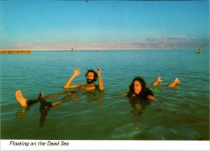 4~4X6 Postcards Israel, Asia  THE DEAD SEA  Tourists~Photographer~Swimmers~Salt