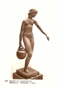 Bernard.Nude lady. Water carrier Fine art, sculpture, old vintage French postc