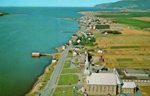 Canada Nova Scotia Cape Breton Aerial View Of Cheticamp On The Cabot Trail