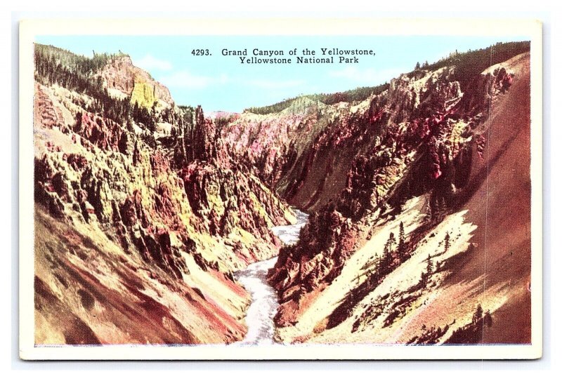 Grand Canyon Of The Yellowstone Yellowstone National Park Wyoming Postcard