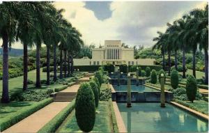 Mormon Temple in Hawaii, Oahu Island - pm 1975