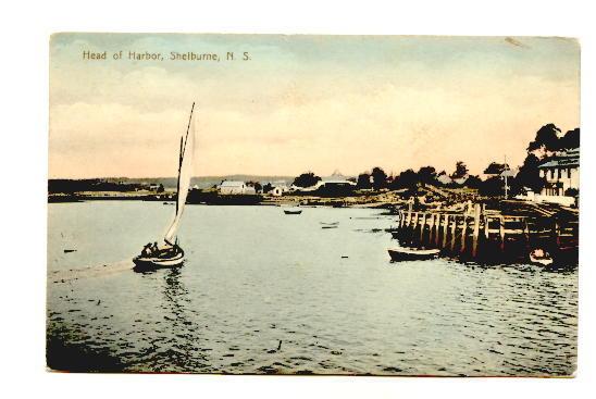 Sailboat, Head of Harbor, Shelburne, Nova Scotia, Blue Nose Series