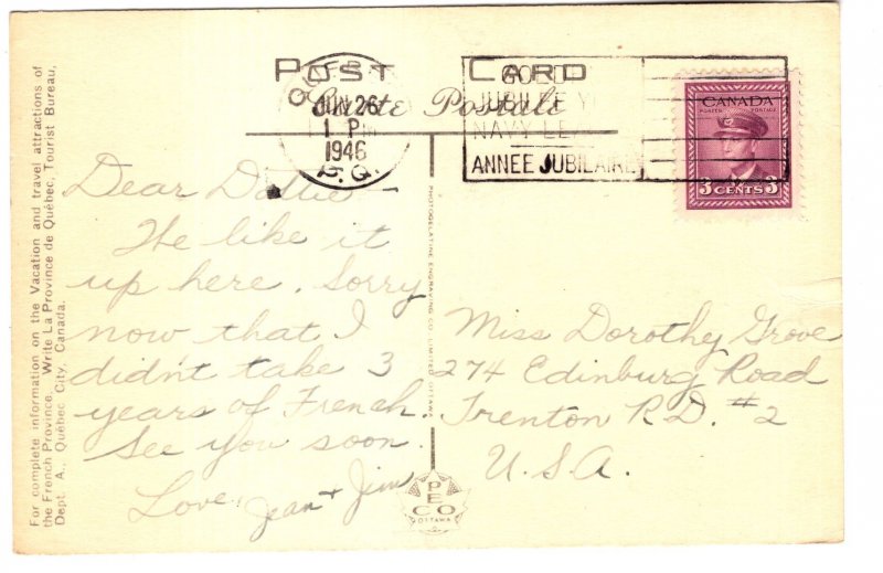 Chateau Frontenac, Quebec City, Used 1946