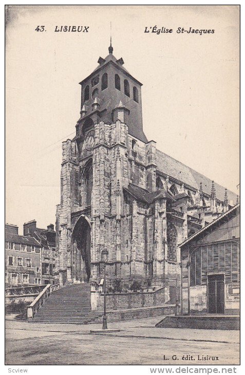LISIEUX, Calvados, France, 1900-1910's; L'Eglise St. Jacques