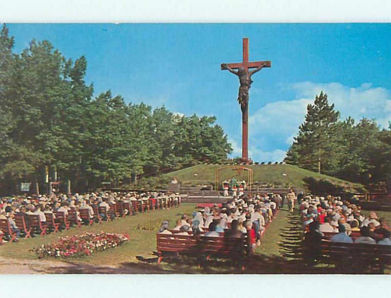 Unused Pre-1980 LARGEST JESUS CHRIST CROSS IN THE WORLD Indian River MI t4042