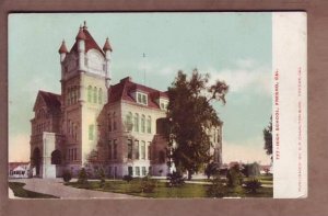 Fresno High School California Early View Undivided Back Postcard Unused