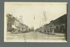 Chatfield MINNESOTA RPPC 1915 MAIN STREET nr Rochester St. Charles Preston