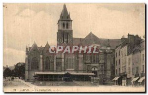 Old Postcard Laval La Cathedrale