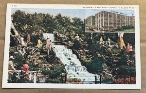 VINTAGE .01 POSTCARD UNUSED - WATERFALLS & ROCK GARDEN, OLSON PARK CHICAGO, ILL.