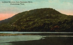 Vintage Postcard 1910's Lookout Mountain From Tennessee River Chattanooga Tenn.