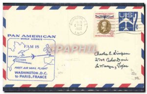 Letter US 1st Flight Baltimore Paris June 18, 1960 FAM 18